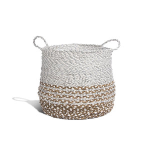 Natural Fiber Decorative <b>Woven</b> <b>Basket</b> Banana Leaf <b>Storage</b> Home Decorative Accessory - Product Image 2
