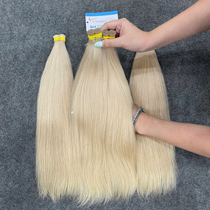 Producto Popular, Cabello Humano Vietnamita 100%, Rubio Natural Liso, Cabello a Granel 100g, Calidad Premium, Precio de Fábrica - Product Image 4