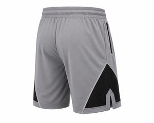 Pantalones Cortos Deportivos Grises para Hombre con Paneles de Malla Negra, Cierre con Cordón, Secado Rápido, Transpirables, Ecológicos, Ajuste Atlético - Product Image 3