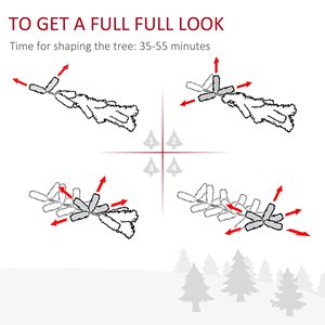 7.5 ft Pre-Lit Snow-Dipped Artificial Christmas <b>Tree</b> with 350 <b>LED</b> Lights Realistic Branches Pine Cones Red Berries 1075 - Product Image 4