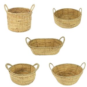 LOOP TONE Storage <b>Baskets</b> Water Hyacinth <b>Basket</b> Laundry Storage Bathroom Laundry - Product Image 3