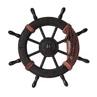 Volant de bateau en bois, héritage océanique, accent décoratif conçu pour enrichir les thèmes nautiques de la maison avec un style décoratif côtier distingué