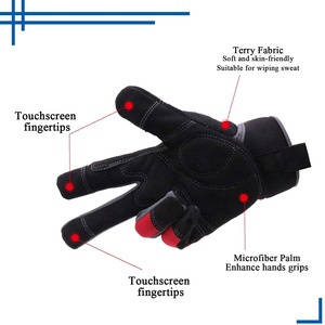 Guantes mecánicos de agarre cómodos y transpirables, ajustables, con logotipo personalizado/diseño impreso - Product Image 4