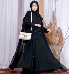 Niqab OEM musulman respirant à une couche en Nida, voile facial, vêtement islamique modeste pour femme, jilbab, hijab de prière, niqab - Product Image 6