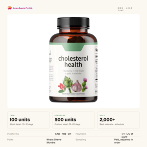 Cápsulas de Apoyo a la Salud del Colesterol, Suministro Directo de Fábrica, Fórmula Herbal con Berberina, Cardo Mariano, Ajo y Alcachofa - Product Image 5