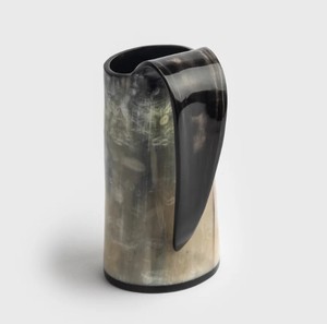 Taza de Cuerno Hecha a Mano, Taza para Beber de Diseño Rústico, Interior Liso, Estilo Tradicional, Vajilla Reutilizable para Bebidas - Product Image 6