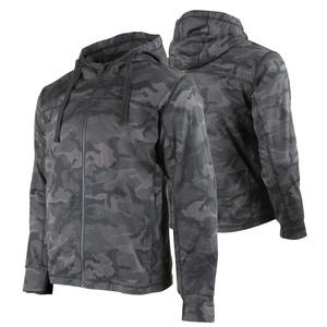 Men's Royal Blue Hooded Zip-Up Sweatshirt Regular Fit Solid Color Casual Autumn Wear French Terry Fabric - Product Image 1