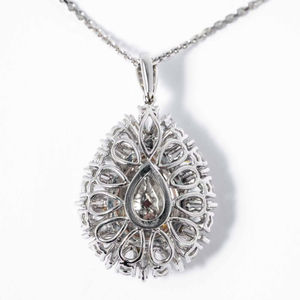 Collar con Colgante Solitario de Diamante Cultivado en Laboratorio de Color Marrón Rosado de 2.60ct, Oro Amarillo de 14K, Joyería Fina de Primera Calidad - Product Image 3