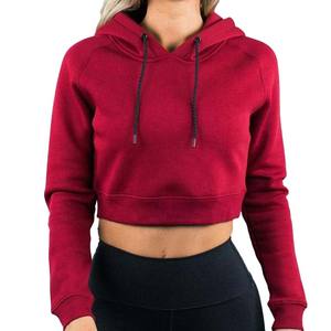 High Quality Custom Logo Crop Top Hoodies Women Clothing 100% Cotton <b>Fleece</b> <b>Oversized</b> Women's <b>Hoodie</b> - Product Image 4