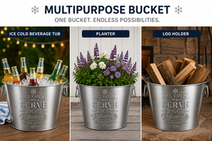 Embossed <b>5</b> Gallon Galvanized <b>Iron</b> Drink Tub - Product Image 6