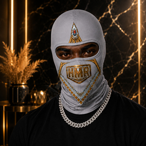Balaclava maçonnique d'extérieur pour adultes, 100% polyester, à un trou, style régalia grec, pour la fraternité et les vêtements maçonniques. - Product Image 3