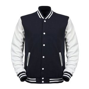Premium Eco-Friendly Breathable Windproof Varsity Bomber Jacket Fleece Long Sleeve Stand Collar High Street Style for <b>Men</b> - Product Image 4