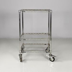 Large Capacity Iron Kitchen <b>Trolley</b> Rack With Durable Metal Frame And Easy Access Storage Shelving System - Product Image 1
