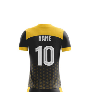 Tenue de football personnalisée, maillots et shorts respirants 100% polyester, col en V, vêtements de sport, vente en gros pas cher, directement de l'usine - Product Image 5