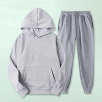 Ensemble de survêtement décontracté en molleton de polyester épais 400 GSM, personnalisable, écologique, pour homme, vierge