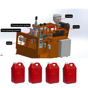 เครื่องขึ้นรูปขวดพลาสติก HDPE แบบเป่าลม SAVY ขนาด 1-20 ลิตร ผลิตขวดได้ 150 ชิ้น/ชม. ประหยัดพลังงาน 40% รับผลิตแบบ ODM OEM - Product Image 1