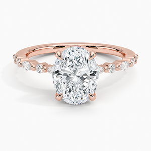 Anillo de Compromiso Delicado con Moissanita Solitaria Estilo Versalles, Chapado en Oro de 14K, Certificado GRA, Engaste de Garras, para Boda y Aniversario - Product Image 3