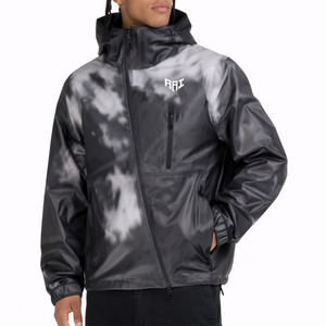 <b>Men</b> Hooded Waterproof Windbreaker <b>Jacket</b> Printed Outdoor <b>Rain</b> <b>Jacket</b> <b>Lightweight</b> Streetwear Style Custom OEM Bulk Supply - Product Image 3