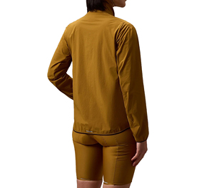 SPRINT SPORTS Unisex Full Zip Windproof Eco-Friendly Quick Dry <b>Cycling</b> <b>Jacket</b> Long Sleeve Mustard Color 100% Polyester Adult - Product Image 3
