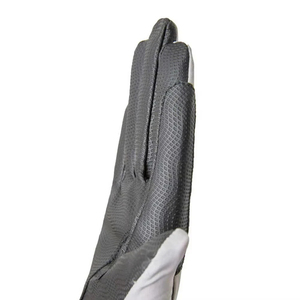 Gants de golf de haute qualité en cuir véritable, paume antidérapante, gants de sport unisexes, fermeture à enfiler, gris et blanc - Product Image 2