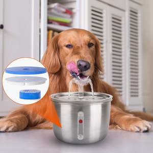 Dispensador de Agua Automático Eléctrico para Perros y Gatos de 2L/67.6Oz, Bebedero de Acero Inoxidable para Mascotas, Suministros para Animales Pequeños - Product Image 5