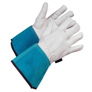 Gants de soudage TIG en cuir de chèvre et de vachette de qualité supérieure, résistants à l'abrasion, durables, pour travaux lourds - Product Image 2