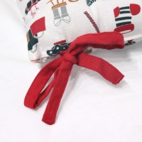 Coussin lombaire matelassé en coton 100% nouvelle collection, motif imprimé de Noël, coussin de siège doux de qualité supérieure, coussin de chaise de Noël.