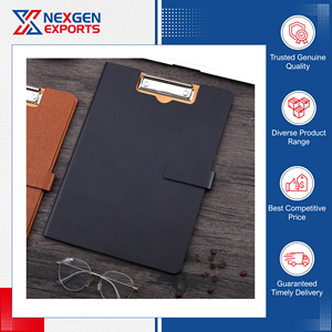 Nexgen Exports - Carpeta de Presentación de Cuero PU Hecha a Mano de Lujo, Logotipo Personalizado, Servicios OEM/ODM, Estándar Superior, Calidad de Primera Categoría - Product Image 2