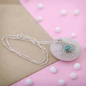 Natural Agate Gemstone Pendant 925 Sterling Silver Gold Bezel Setting Trendy Handmade Tiny Charm Jewelry Necklace Manufacturer - Product Image 3