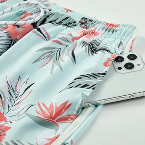 Shorts de bain pour hommes avec logo personnalisé - Tissu en toile respirant à séchage rapide avec taille élastique, logo imprimé sur la taille - Product Image 3