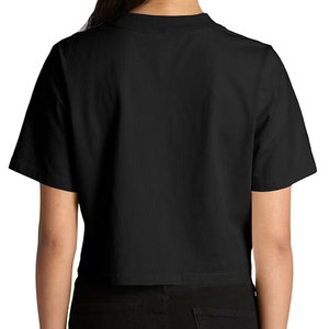 Camiseta Corta para Mujer, de Algodón de Primera Calidad, Manga Corta, Cuello Redondo, Ligera, Transpirable, Informal - Product Image 6