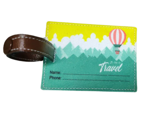 Étiquette de bagage personnalisée imprimée, étiquette de bagage de voyage personnalisée, étiquette de bagage avec logo personnalisé, étiquette de bagage en cuir PU imprimée, sublimation - Product Image 3