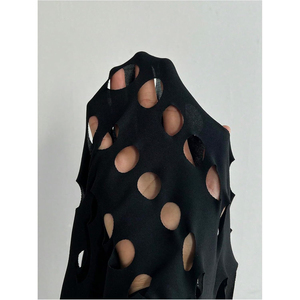 Traje de baño de talla grande para mujer, corte regular, sin mangas, con flecos huecos, midi, sexy, con cuello halter, ecológico, para playa, con cintura elástica - Product Image 2