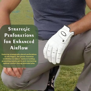 Guantes de Golf Blancos de Piel Cabretta de Nuevo Estilo, Hechos a Medida, Duraderos, Antideslizantes, con Gran Sensación de Flexibilidad, para Adultos - Product Image 2