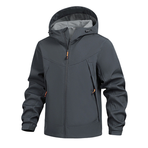 Custom Sport Style Men's <b>Soft</b> <b>Shell</b> Canvas Winter <b>Jacket</b> Stand Collar Waterproof Windproof Eco-Friendly <b>Hooded</b> Reversible Wool - Product Image 1