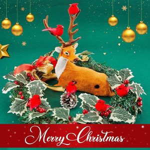 36 Piezas de Adornos Navideños para Árbol de Navidad, Clips Rojos con Forma de Cardenal, con Pájaros Artificiales y Decoraciones de Plumas, Adornos de Pájaros para Navidad - Product Image 2