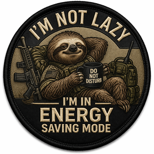 Parche de Morale Bordado Personalizado con Diseño Divertido de Perezoso, Parche Táctico con Gancho y Bucle para Mochila, Chaqueta, Sombrero, Chaleco, Uniforme, OEM, ODM - Product Image 6