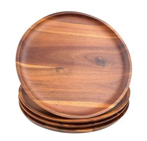Fancy Wooden Serving <b>Plate</b> Handmade Polished Solid Minimalist Design Dining Table Food Serving Dishes & <b>Plates</b> - Product Image 5