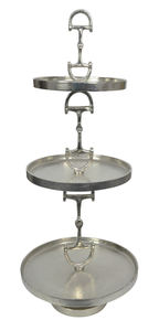 Plateaux ronds anciens pour servir les fruits, plateaux décoratifs, support à gâteau à 3 étages, décoration de mariage, support à gâteau en métal, accessoires pour événements - Product Image 3