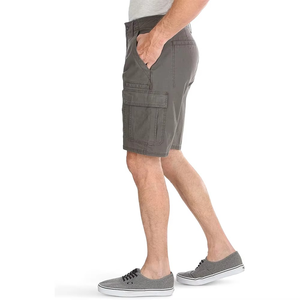 Pantalones Cortos Cargo Clásicos Transpirables para Hombre, Tejido Elástico, Diseño Sólido, Cintura Media, Cierre de Botón, Algodón y Elastano - Product Image 2