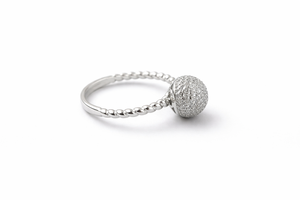 Bague en argent sterling 925 avec dôme en CZ, faite à la main, fine et élégante – Cadeau de bijoux minimaliste et raffiné - Product Image 2