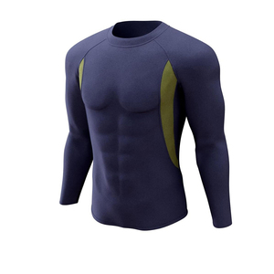 Nouvel ensemble de rashguard de compression confortable à manches longues et respirant pour hommes, grande taille, design simple, pour le sport et le fitness - Product Image 3