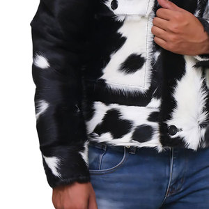 Wholesale Autumn Season Fashionable <b>Men</b> Hair On <b>Leather</b> <b>Jackets</b> Regular Fit Cowhide <b>Leather</b> <b>Jackets</b> - Product Image 5