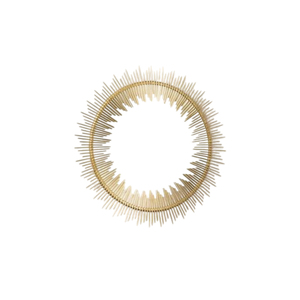 Modern Round Gold Decorative Wall Mirror Luxury Geometric Iron Metal Frame Mirror For Living Room Bedroom And Decor - Product Image 3