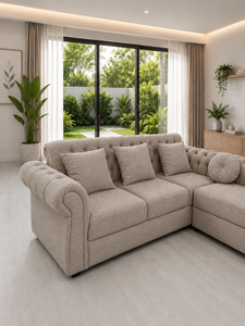 Sofá Minimalista Ecológico Origin Button, Conjunto de Sofás Modulares Cuadrados para Sala de Estar, Apartamento, Hotel, Personalizable - Product Image 2
