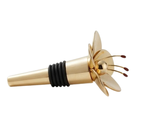 Bouchon de bouteille en acier inoxydable doré, artisanat en métal doré, forme de fleur, style personnalisé, bouchon de bouteille pour bière, vin, champagne - Product Image 2
