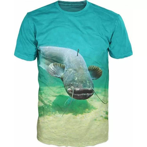 Camisetas de Pesca de Manga Corta de Talla Grande, Transpirables, de Secado Rápido, de Algodón/Poliéster Sublimado, al por Mayor - Product Image 6