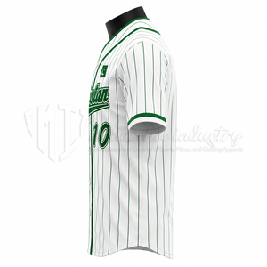 Maillot de baseball personnalisé à rayures fines de qualité supérieure, uniforme d'équipe personnalisé, vente en gros d'usine - Product Image 4