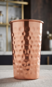Gobelet en cuivre martelé OEM grand format avec logo personnalisé, verre à eau en métal, vaisselle de restaurant et de bar - Product Image 4