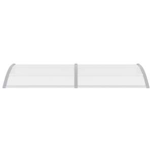 Toldo Gris para Puerta con Láminas Transparentes, Toldo para Garaje y Cochera - Product Image 3